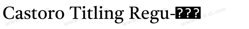 Castoro Titling Regu字体转换